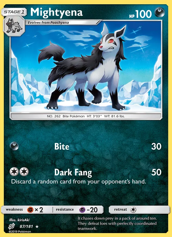 Mightyena - Team Up Pokemon Card