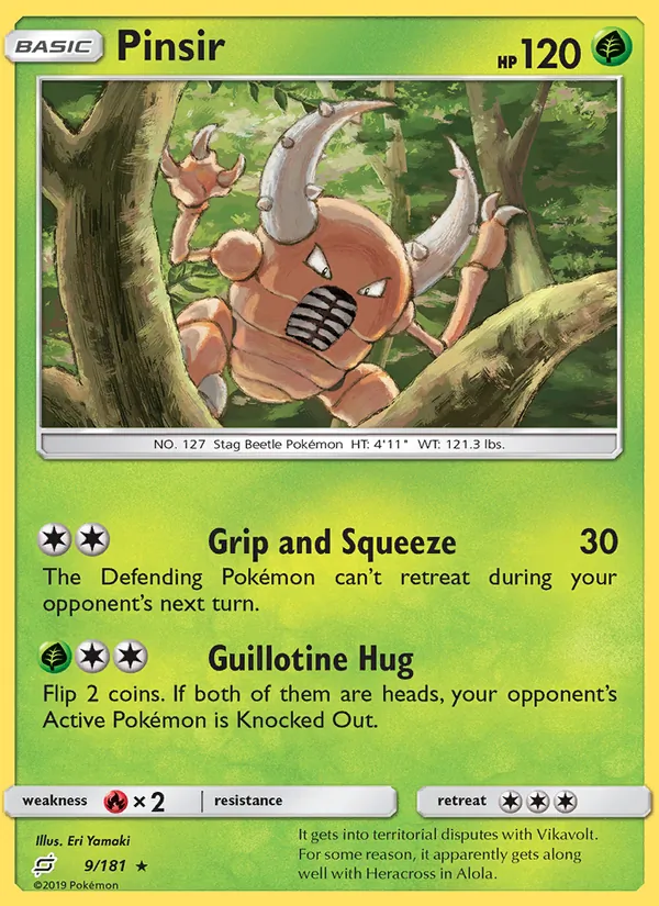 Pinsir - Team Up Pokemon Card