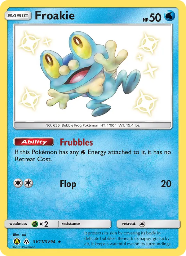 Froakie - Yellow A Alternate Pokemon Card