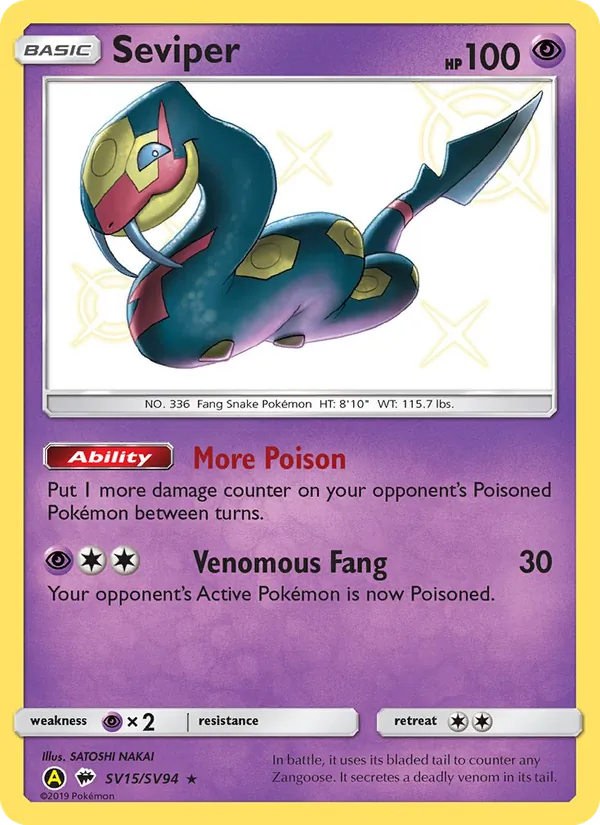 Seviper - Yellow A Alternate Pokemon Card