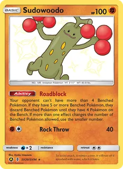 Sudowoodo - Yellow A Alternate