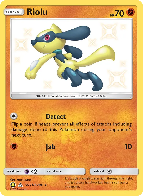 Riolu - Yellow A Alternate Pokemon Card