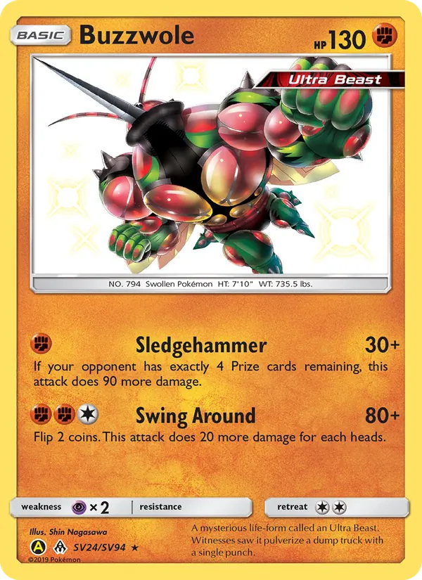 Buzzwole - Yellow A Alternate Pokemon Card