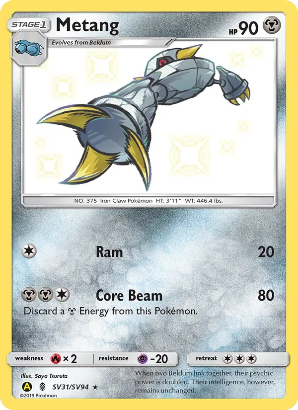 Metang - Yellow A Alternate Pokemon Card