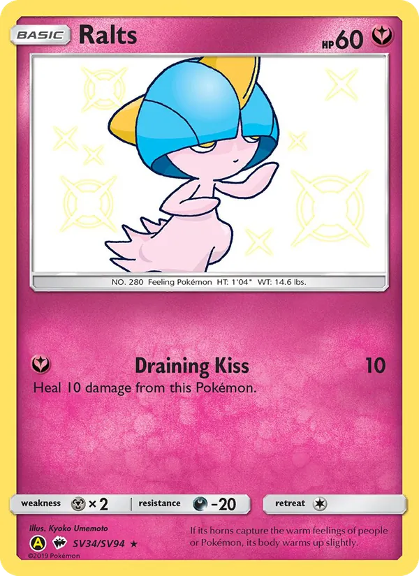 Ralts - Yellow A Alternate Pokemon Card