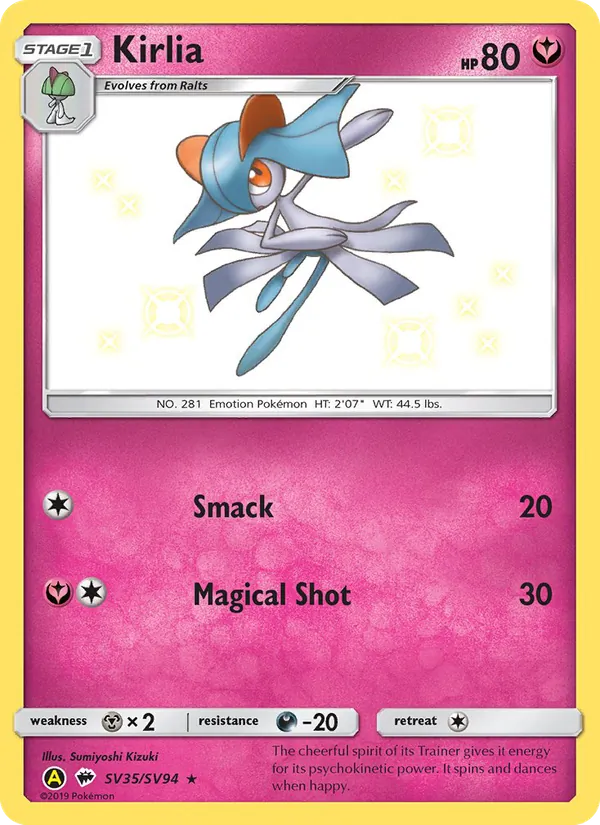 Kirlia - Yellow A Alternate Pokemon Card