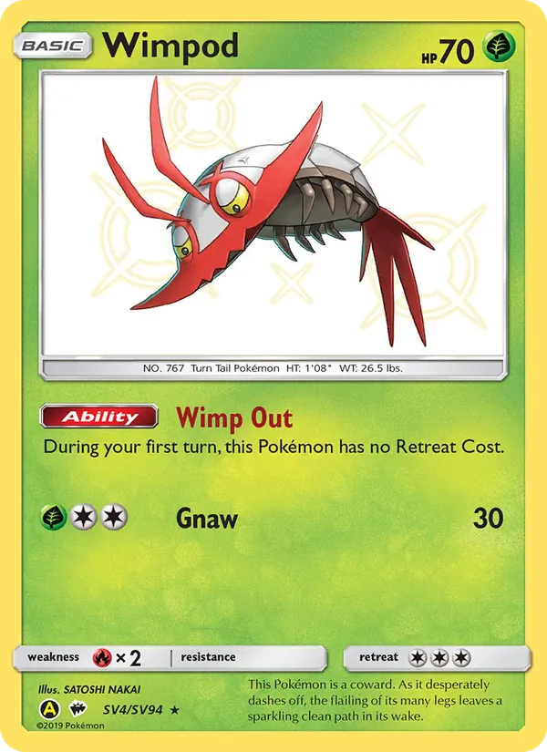 Wimpod - Yellow A Alternate Pokemon Card