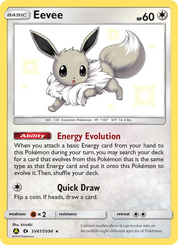 Eevee - Yellow A Alternate Pokemon Card