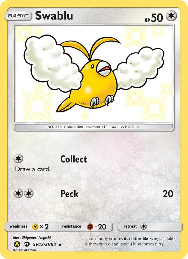 Swablu - Yellow A Alternate Pokemon Card