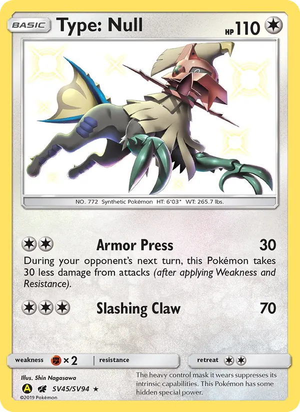 Type: Null - Yellow A Alternate Pokemon Card