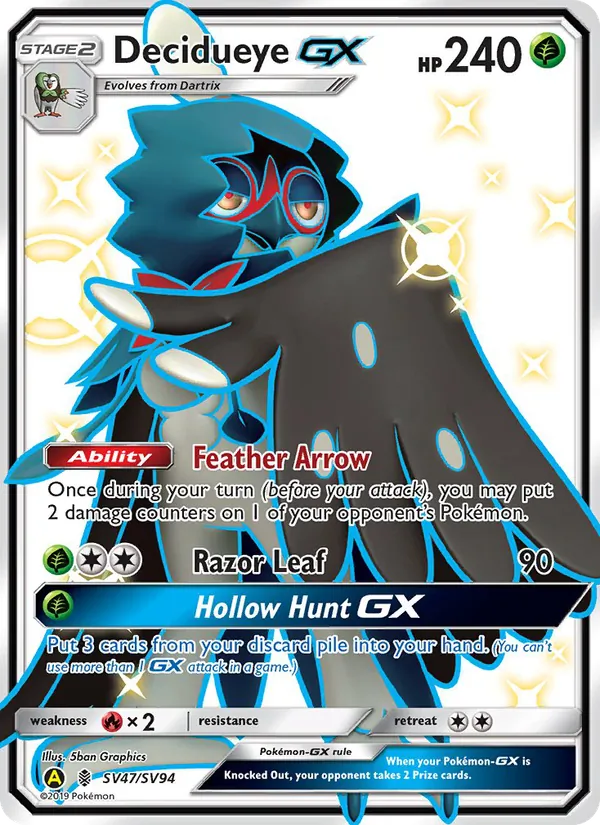 Decidueye-GX - Yellow A Alternate Pokemon Card