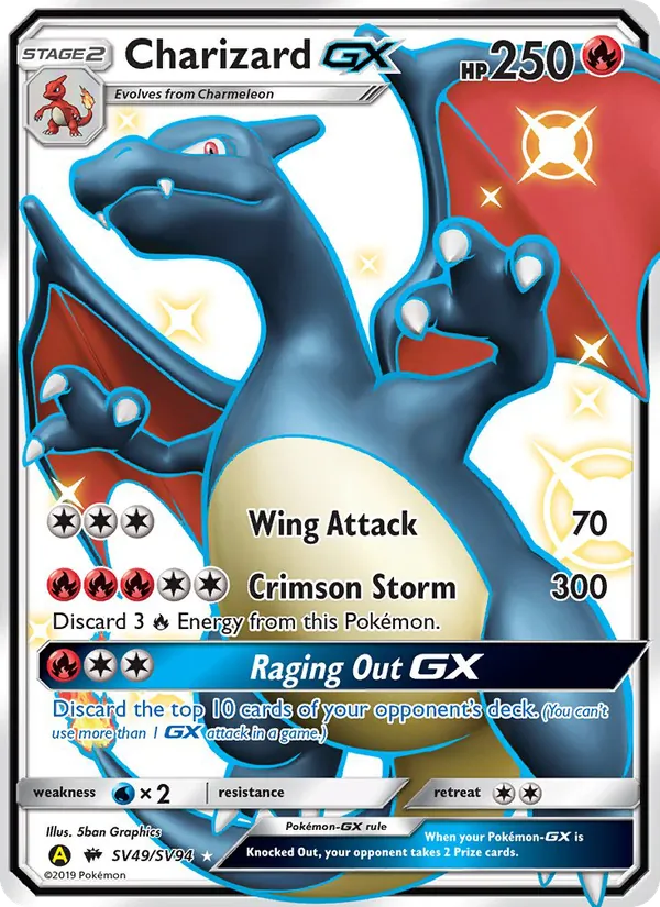 Charizard-GX - Yellow A Alternate Pokemon Card