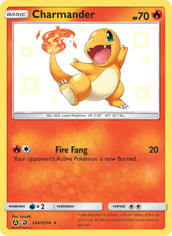 Charmander - Yellow A Alternate Pokemon Card