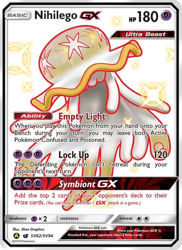 Nihilego-GX - Yellow A Alternate Pokemon Card