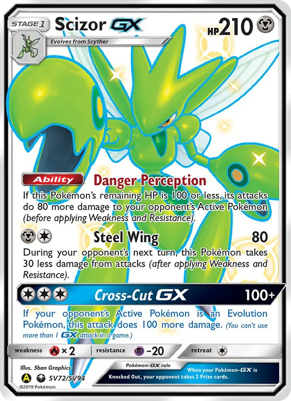 Scizor-GX - Yellow A Alternate Pokemon Card