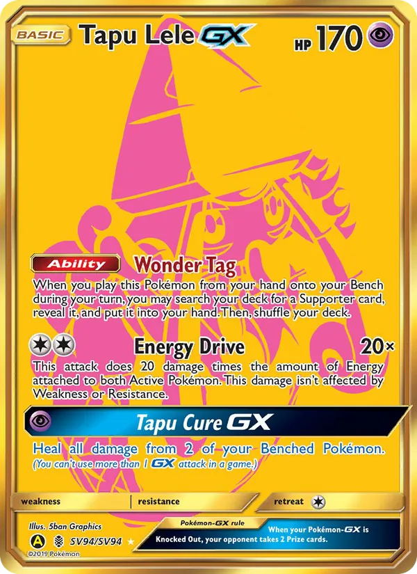 Tapu Lele-GX - Yellow A Alternate Pokemon Card