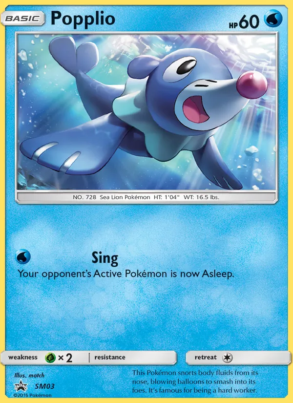 Popplio - SM Black Star Promos Pokemon Card