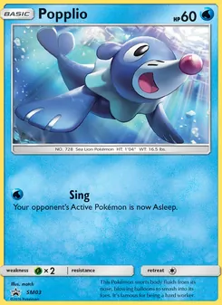 Popplio - SM Black Star Promos