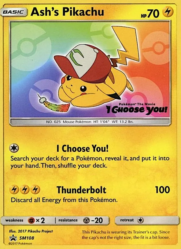 Ash's Pikachu - SM Black Star Promos Pokemon Card