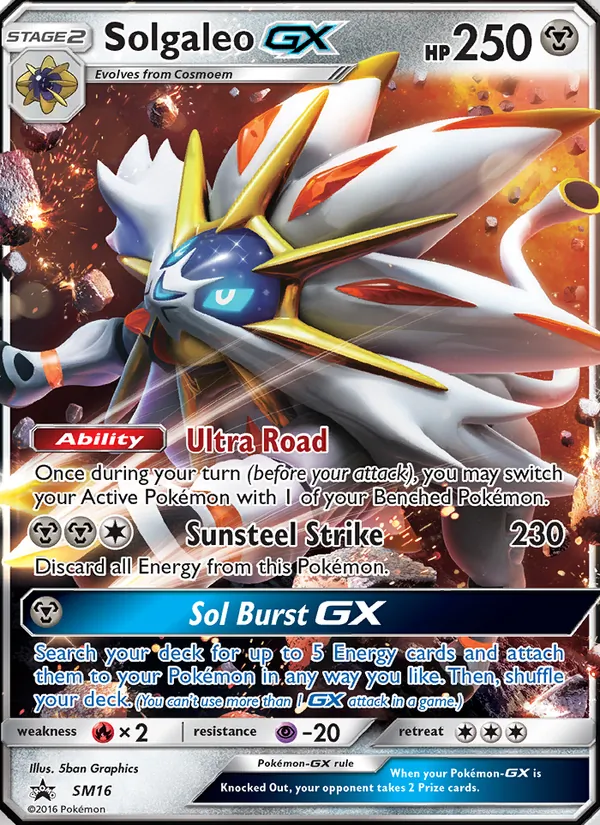 Solgaleo GX - SM Black Star Promos Pokemon Card