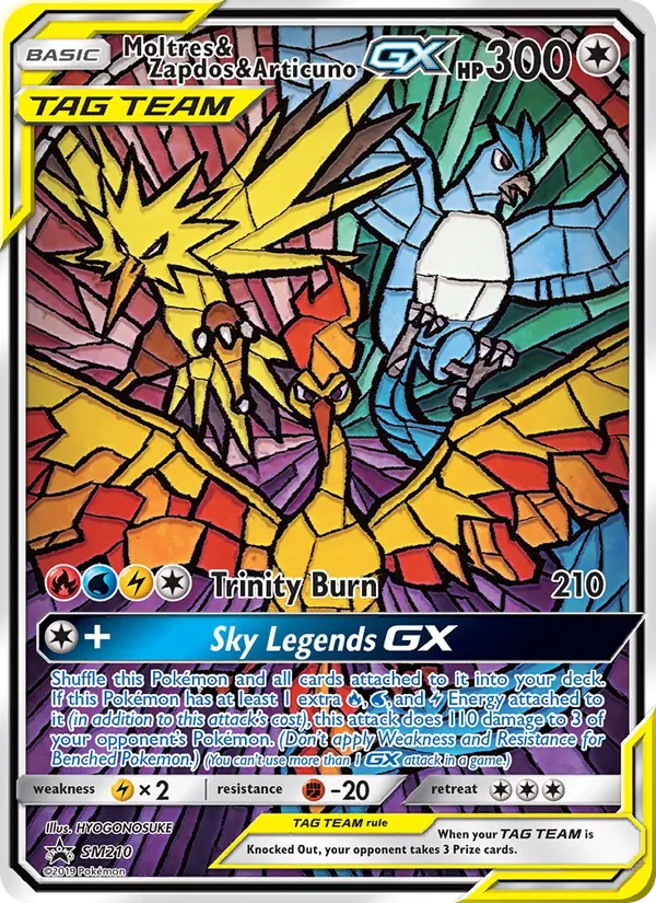 Moltres & Zapdos & Articuno GX - SM Black Star Promos Pokemon Card