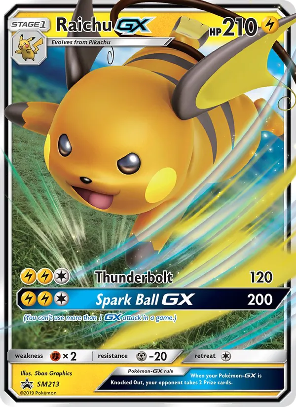 Raichu GX - SM Black Star Promos Pokemon Card