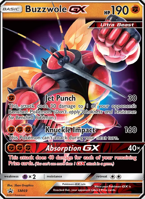 Buzzwole GX - SM Black Star Promos Pokemon Card