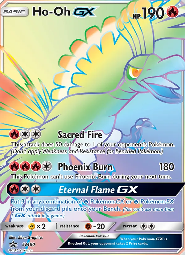 Ho-Oh GX - SM Black Star Promos Pokemon Card