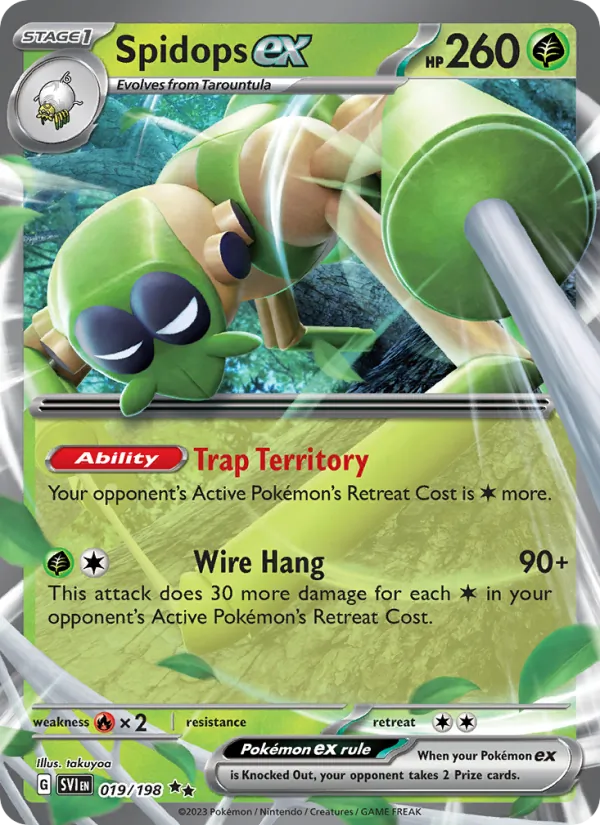 Spidops ex - Scarlet & Violet Pokemon Card