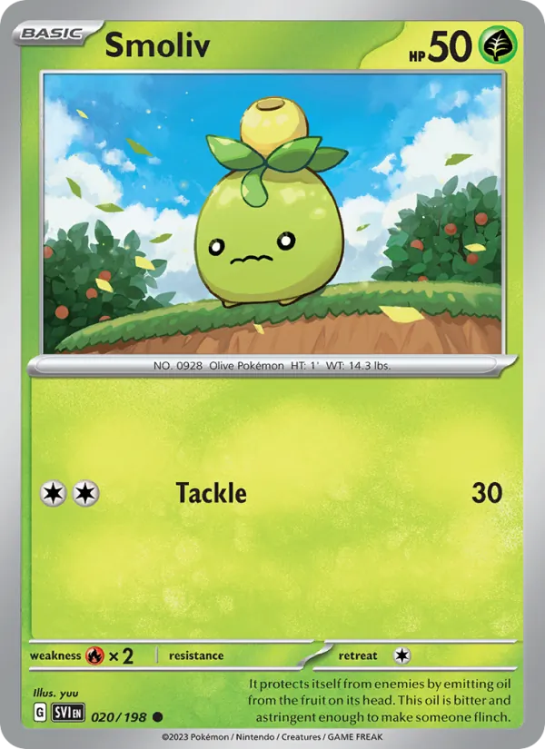 Smoliv - Scarlet & Violet Pokemon Card
