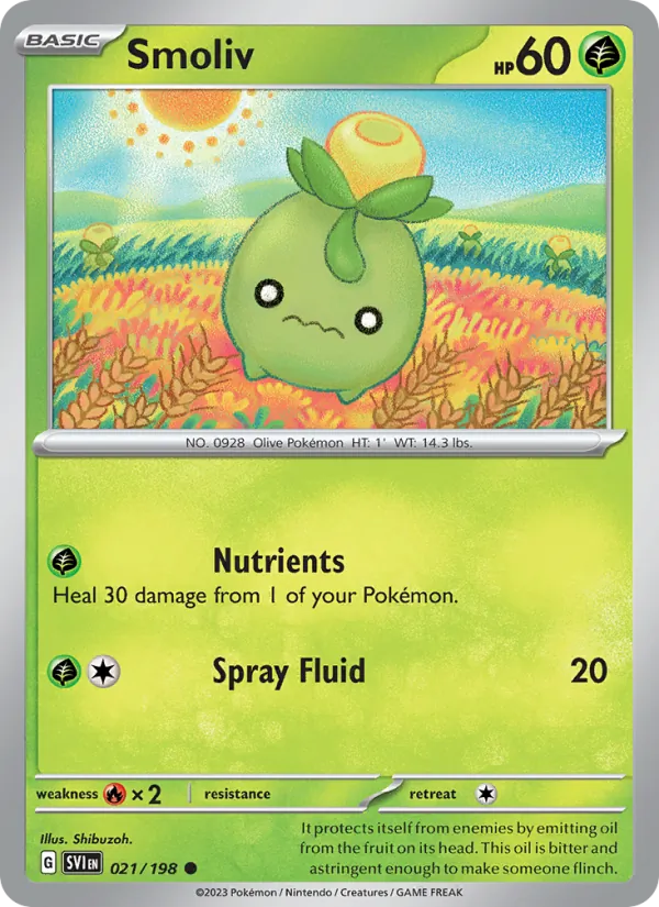 Smoliv - Scarlet & Violet Pokemon Card