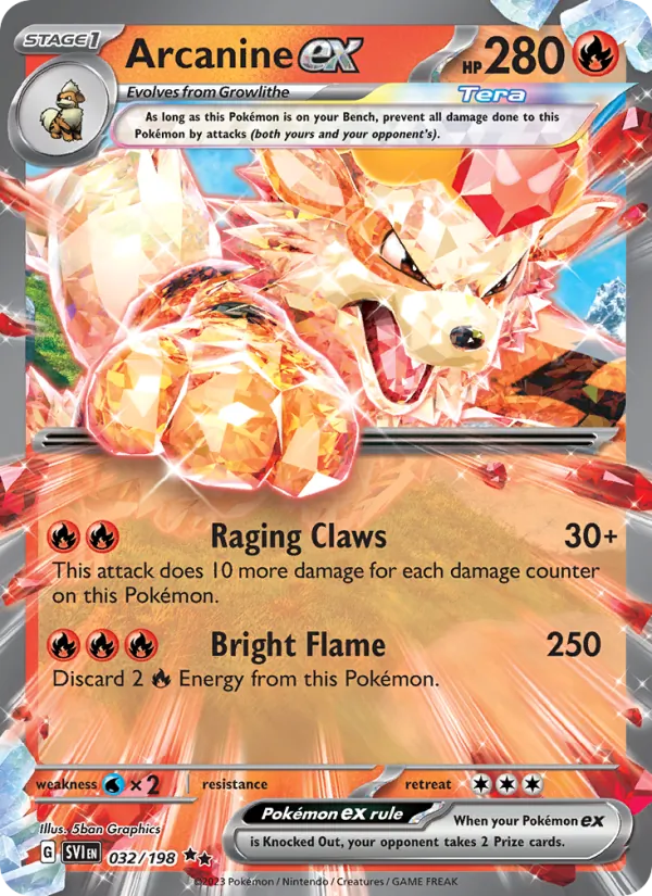 Arcanine ex - Scarlet & Violet Pokemon Card