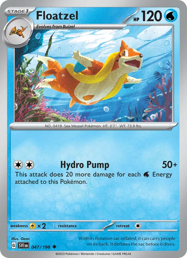 Floatzel - Scarlet & Violet Pokemon Card