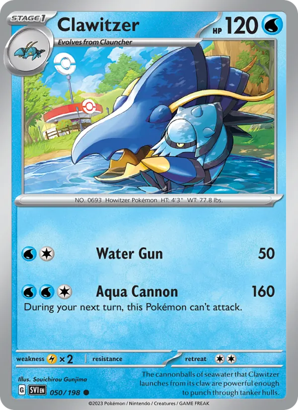Clawitzer - Scarlet & Violet Pokemon Card
