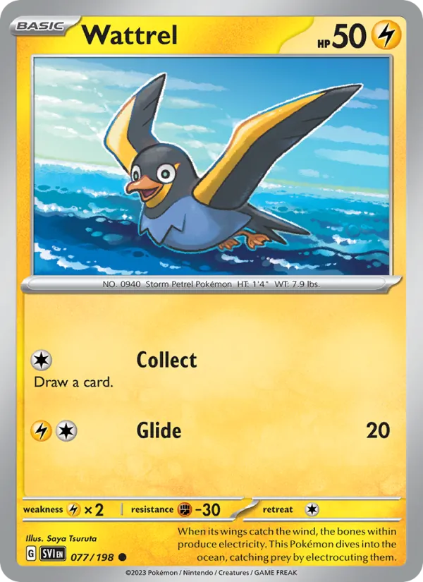 Wattrel - Scarlet & Violet Pokemon Card
