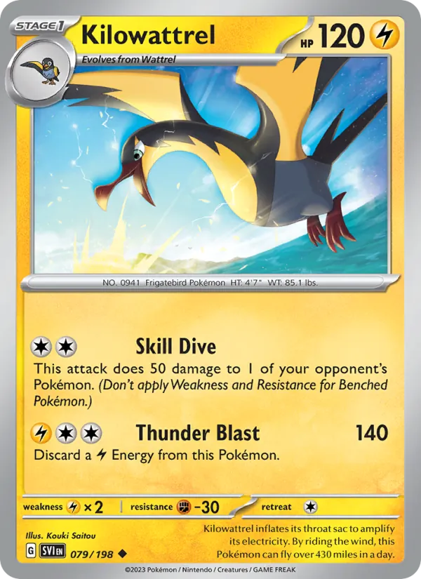 Kilowattrel - Scarlet & Violet Pokemon Card