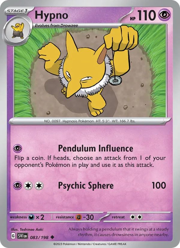Hypno - Scarlet & Violet Pokemon Card