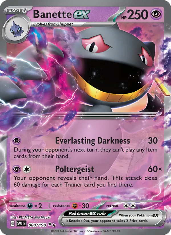 Banette ex - Scarlet & Violet Pokemon Card