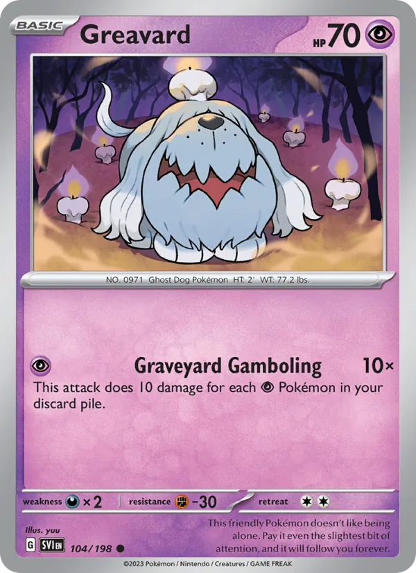 Greavard - Scarlet & Violet Pokemon Card