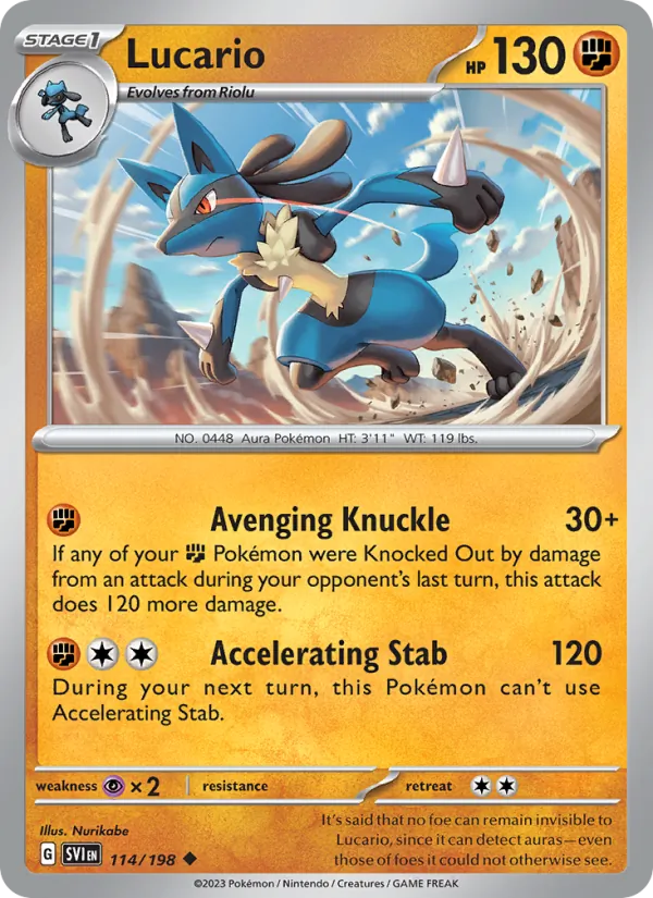 Lucario - Scarlet & Violet Pokemon Card