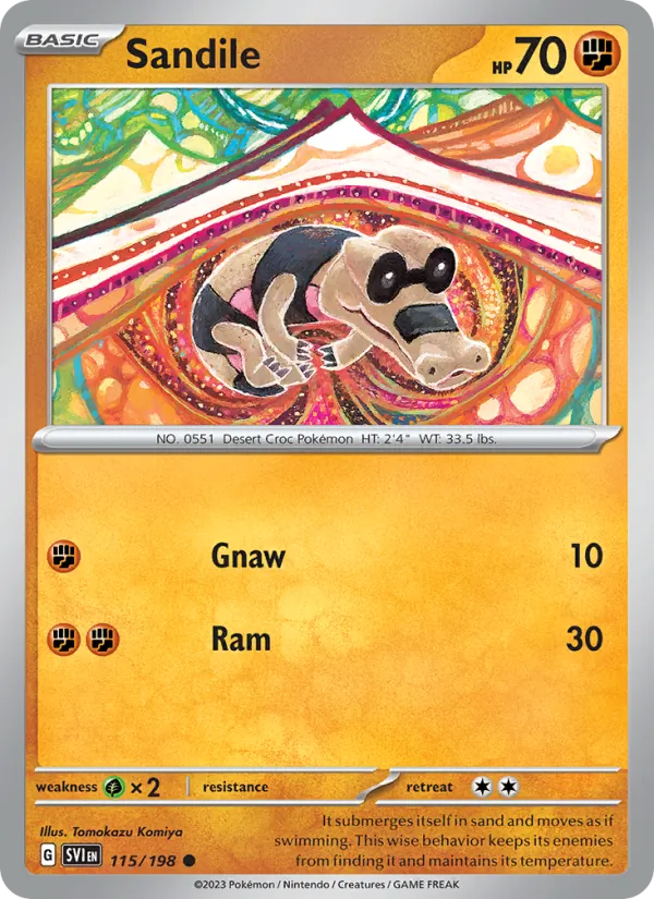 Sandile - Scarlet & Violet Pokemon Card