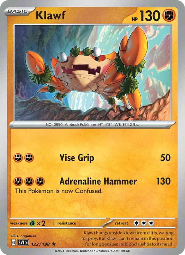 Klawf - Scarlet & Violet Pokemon Card