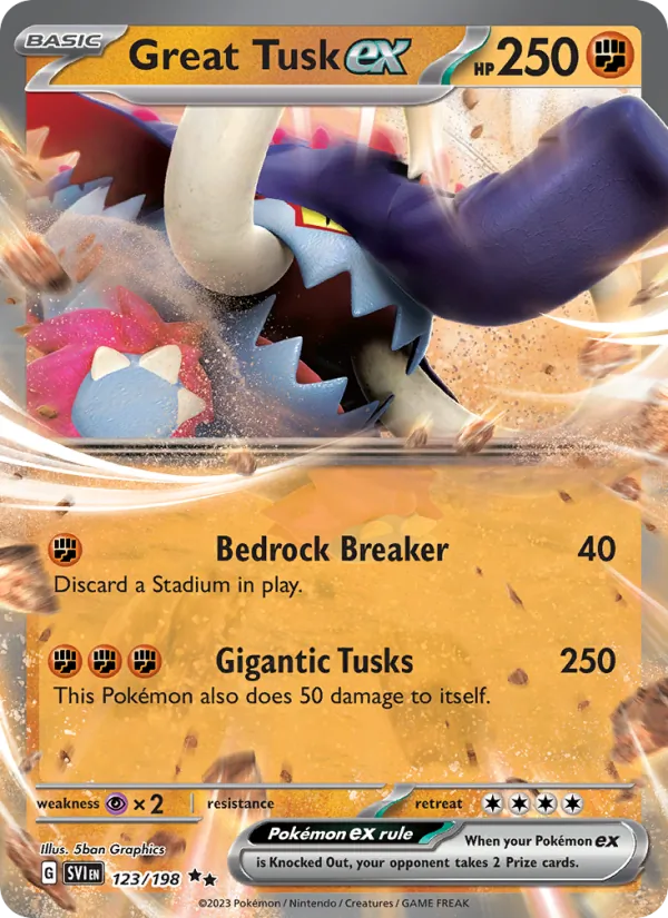 Great Tusk ex - Scarlet & Violet Pokemon Card