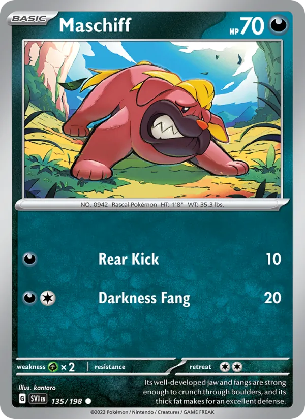 Maschiff - Scarlet & Violet Pokemon Card