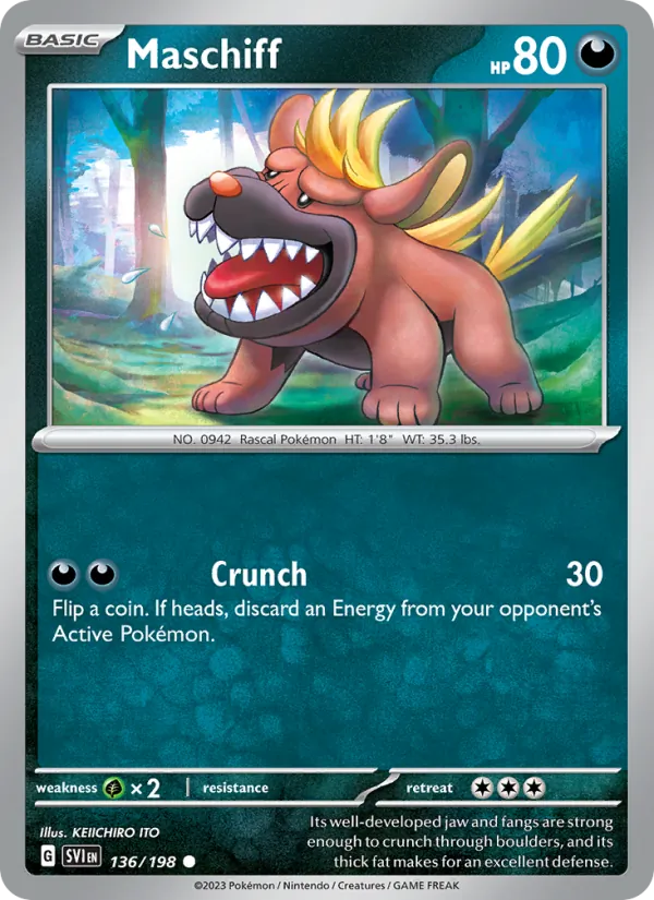 Maschiff - Scarlet & Violet Pokemon Card