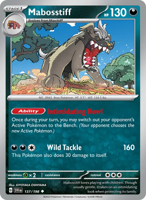 Mabosstiff - Scarlet & Violet Pokemon Card