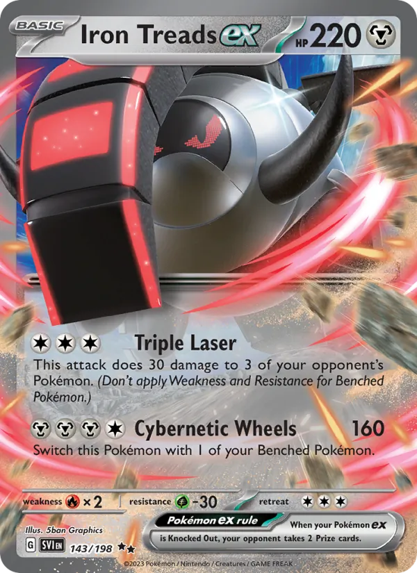 Iron Treads ex - Scarlet & Violet Pokemon Card
