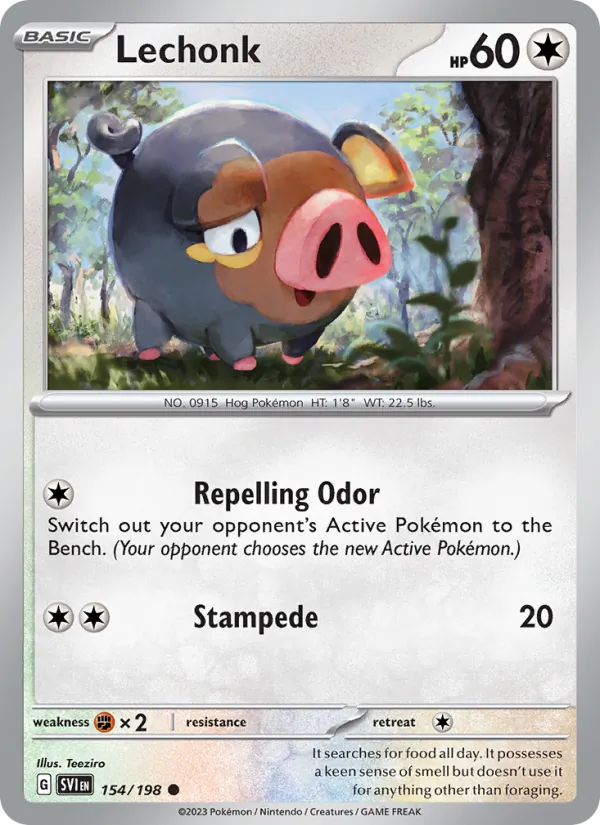Lechonk - Scarlet & Violet Pokemon Card