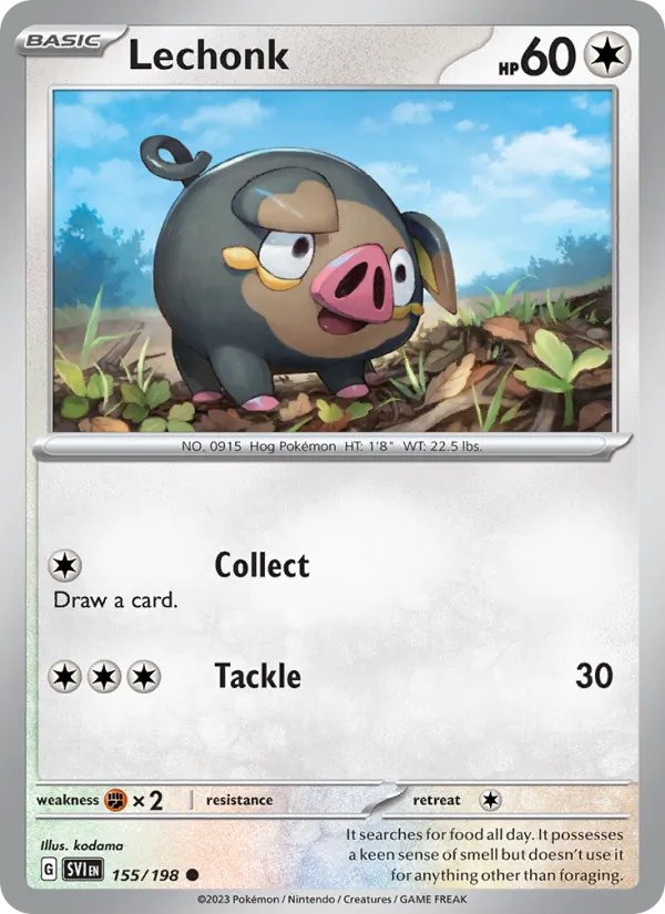 Lechonk - Scarlet & Violet Pokemon Card