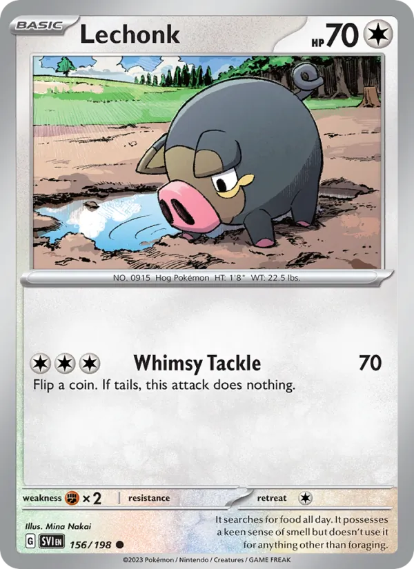 Lechonk - Scarlet & Violet Pokemon Card